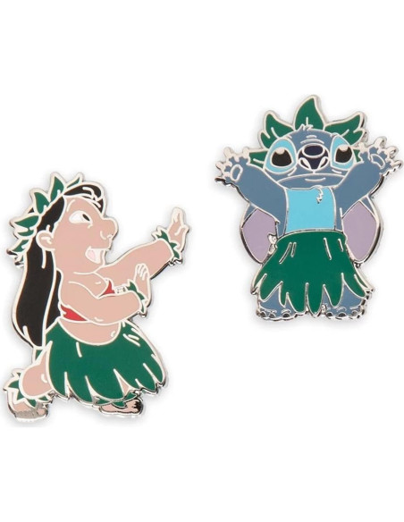 Conjunto de 2 Pines Lilo y Stitch Hula Disney