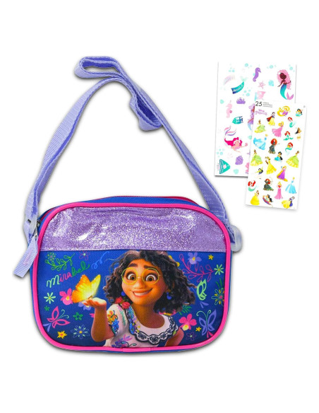 Bolso Cruzado Encanto Disney Niñas con Stickers y Tatuajes