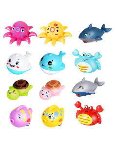Coches de Retroceso de Animales Marinos Ai-Fun 12PCS