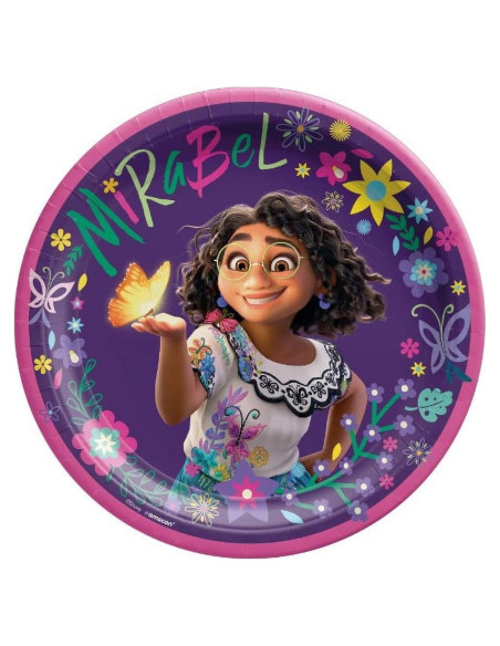 Platos de Papel Multicolor Amscan 23 cm - Paquete de 8 - Ecológicos