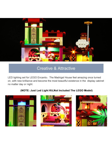 Luz LED BrickBling para Casa Encanto 43202 - Versión Mejorada