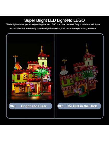 Luz LED BrickBling para Casa Encanto 43202 - Versión Mejorada