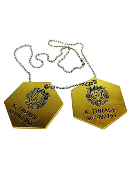 Collar de Placa de Perro Metal K. Thrace Battlestar Galactica
