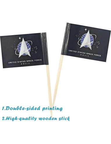 Banderas de Palillo de Dientes JBCD Fuerza Espacial 200pcs