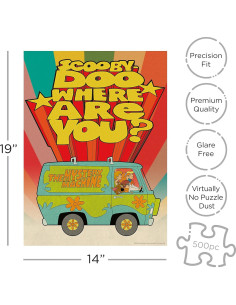 Rompecabezas Scooby Doo 500 Piezas Aquarius 35.5x48.3 cm 2