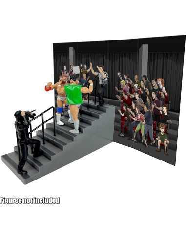Juego de Escaleras de Arena para Figuras de Lucha Libre 66x38cm