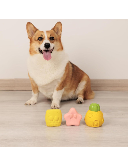 Juguetes Squeaky para Perros Medianos Pawdoer - 3 Pantalones de Láttex