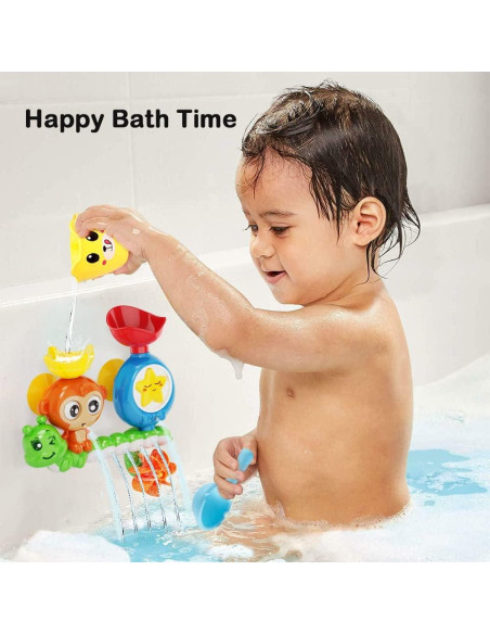 Juguetes de baño G-WACK para niños 1-3 años, oruga y mono
