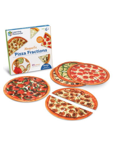 Pizza Magnética de Fracciones Recursos de Aprendizaje 24 Piezas