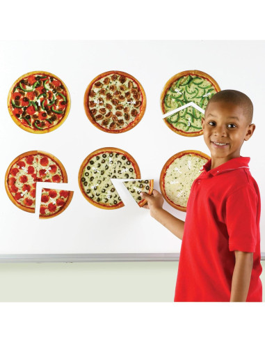 Pizza Magnética de Fracciones Recursos de Aprendizaje 24 Piezas