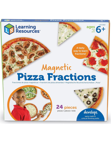Pizza Magnética de Fracciones Recursos de Aprendizaje 24 Piezas