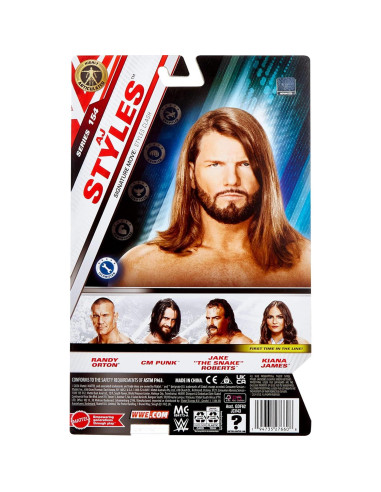 Figura de Acción Mattel WWE AJ Styles 15.24 cm Coleccionable