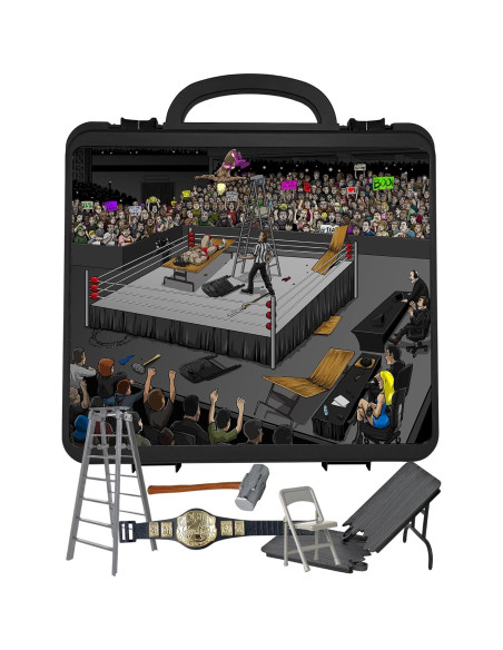 Estuche de Transporte Deluxe Figures Toy Company para Figuras de Lucha Libre