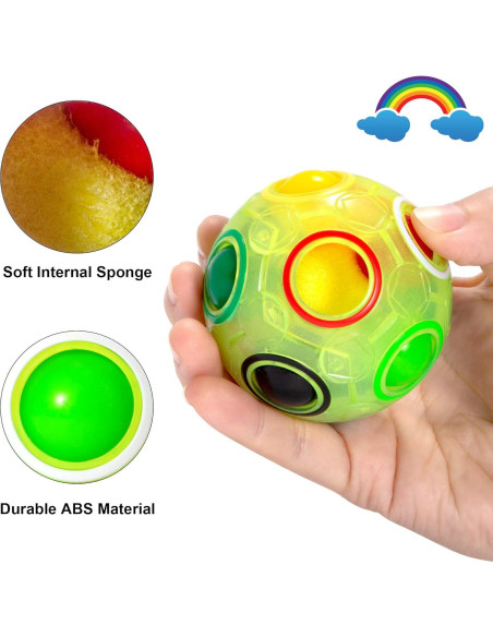 Bola de Rompecabezas Arcoíris Vdealen 14x14 cm - Juguete Fidget