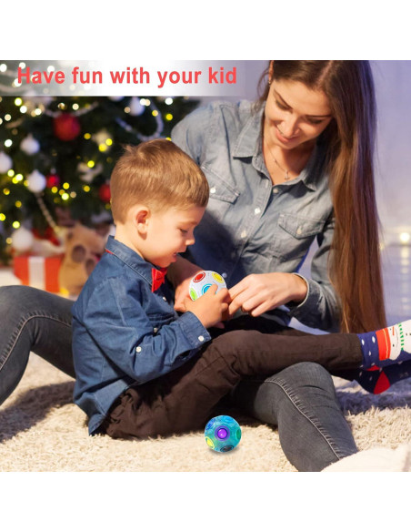 Bola de Rompecabezas Arcoíris Vdealen 14x14 cm - Juguete Fidget