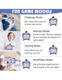 Juego de Empuje Rápido KAWOWO Antiestrés Azul 3-12 Años 2