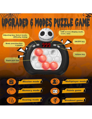 Juego de Empujar Fidget Halloween QBvuj 2 Piezas Sensorial