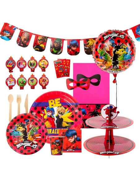 Sopladores de Fiesta Miraculous Ladybug - 8 Unidades Temáticas