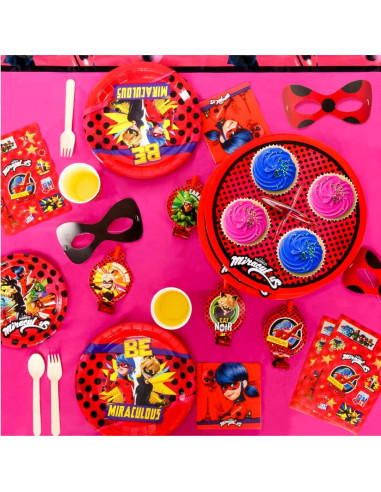 Sopladores de Fiesta Miraculous Ladybug - 8 Unidades Temáticas