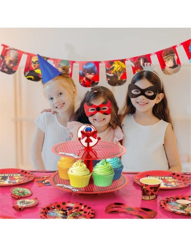 Sopladores de Fiesta Miraculous Ladybug - 8 Unidades Temáticas