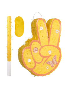 Piñata Groovy JOARHONAL con Antifaz y Bate 40.6x30.5 cm