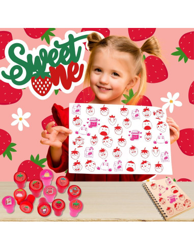 Set de Sellos de Fresa 12PCS - Decoración Fiesta Infantil