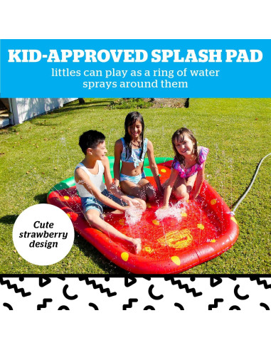Splash Pad de Agua BigMouth Inc Fresa 190.5x139.7cm PVC