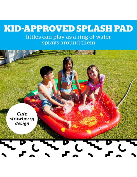 Splash Pad de Agua BigMouth Inc Fresa 190.5x139.7cm PVC