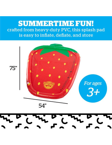 Splash Pad de Agua BigMouth Inc Fresa 190.5x139.7cm PVC