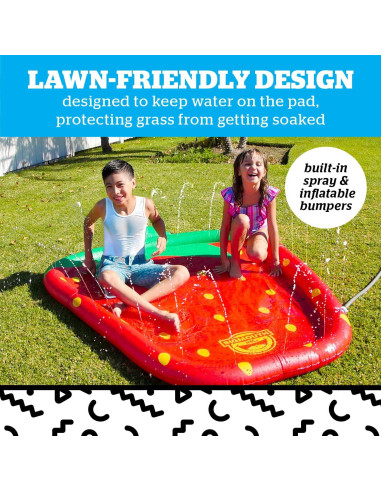 Splash Pad de Agua BigMouth Inc Fresa 190.5x139.7cm PVC