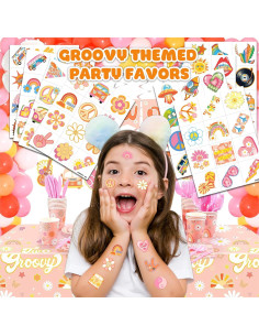 Tatuajes Temporales 96 PCS 91TATTOOS Retro 60s 70s Niños 2