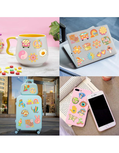 Tatuajes Temporales 96 PCS 91TATTOOS Retro 60s 70s Niños