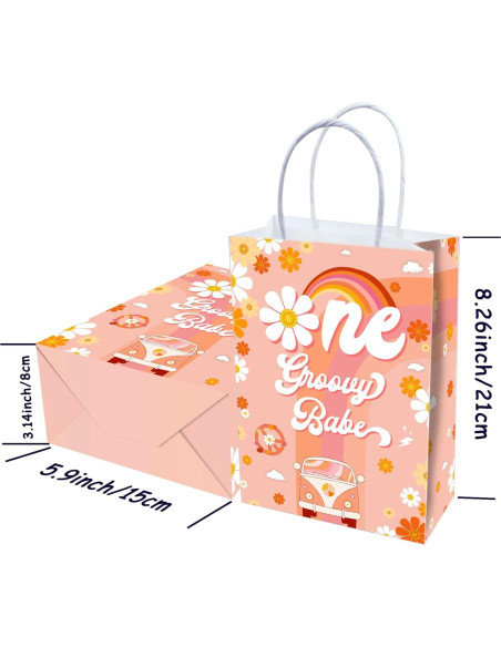 Bolsas de Fiesta Groovy Tyndallrays 16 Pcs Ecológicas 21x15x8cm