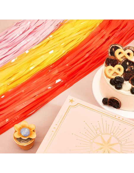 Paquete de 3 Cortinas de Flecos Juexica para Fiesta Boho 0.97x2.01m