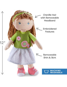 Muñeca Suave HABA Hedda 30.48 cm para Bebés 18 meses 2
