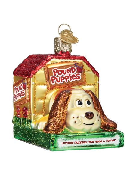 Adorno de Vidrio Soplado Old World Christmas Pound Puppies