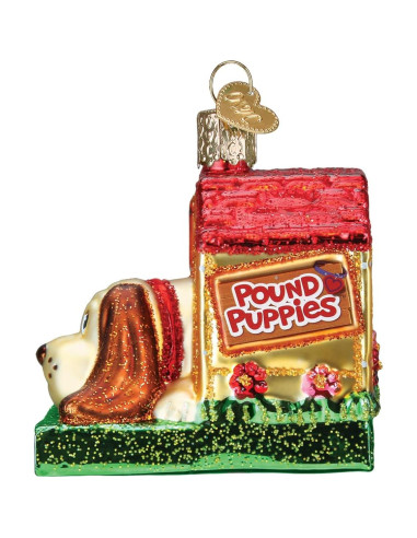 Adorno de Vidrio Soplado Old World Christmas Pound Puppies