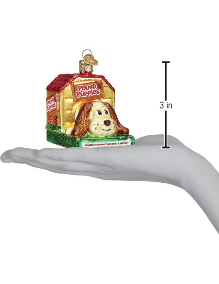 Adorno de Vidrio Soplado Old World Christmas Pound Puppies