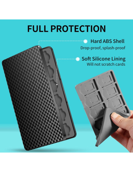 Soporte para Juegos de Switch MOSAHOLL con 24 Ranuras y Cierre Magnético