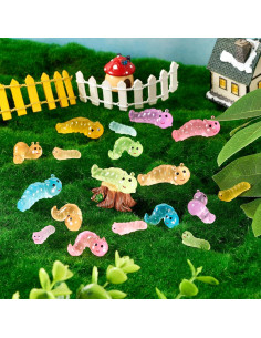 Figuritas Luminosas de Gusano Beadthoven - 36 Piezas para Decoración 2