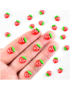 60 Piezas Mini Fresas de Resina para Manualidades - HOMICO 2