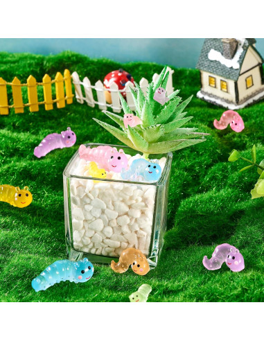 Figuritas Luminosas de Gusano Beadthoven - 36 Piezas para Decoración
