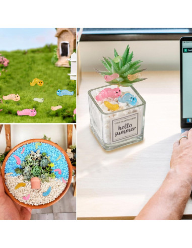 Figuritas Luminosas de Gusano Beadthoven - 36 Piezas para Decoración