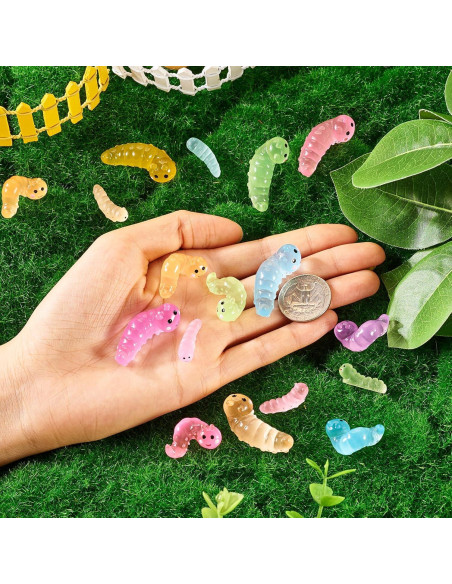 Figuritas Luminosas de Gusano Beadthoven - 36 Piezas para Decoración