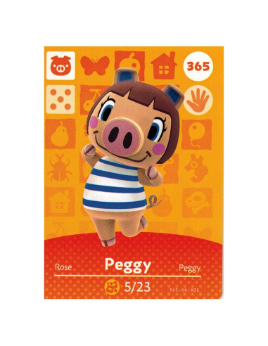 Tarjeta Amiibo Peggy 365 de Nintendo Animal Crossing