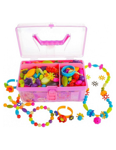 Kit de Joyería GILI Perlas Pop - 500 Piezas para Niñas 3-8 Años