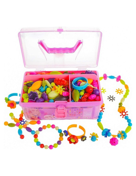 Kit de Joyería GILI Perlas Pop - 500 Piezas para Niñas 3-8 Años Kit de Joyería GILI Perlas Pop - 500 Piezas para Niñas 3-8 Años