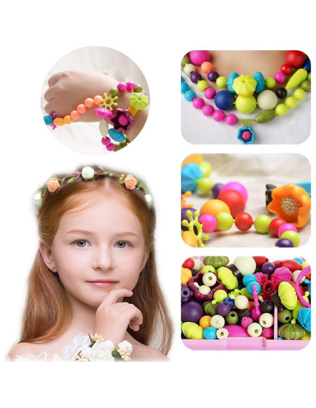 Kit de Joyería GILI Perlas Pop - 500 Piezas para Niñas 3-8 Años Kit de Joyería GILI Perlas Pop - 500 Piezas para Niñas 3-8 Años