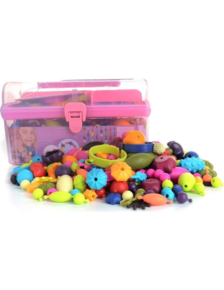 Kit de Joyería GILI Perlas Pop - 500 Piezas para Niñas 3-8 Años Kit de Joyería GILI Perlas Pop - 500 Piezas para Niñas 3-8 Años