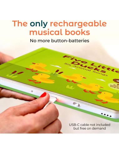 Libro Musical Infantil Cali's Books Cinco Patitos 1-3 Años